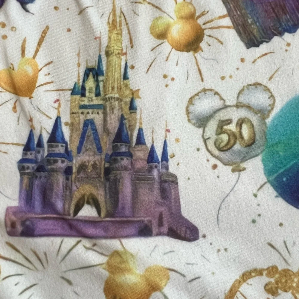 Disneyworld Anniversary swing skirt & crop top set mickey minnie mouse castle - Picture 6 of 10